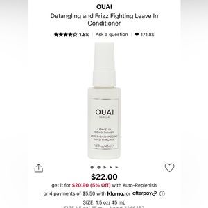 Ouai Leave in Conditioner spray 45ml travel size